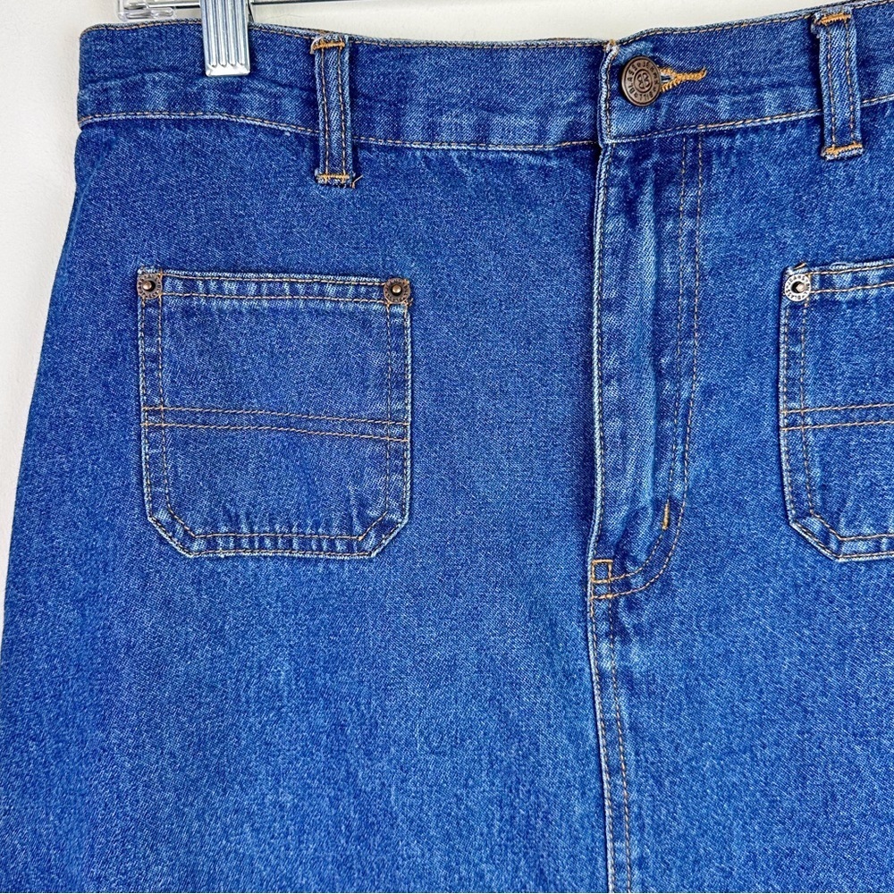 Bill Blass 90's Denim Pencil Skirt - Picture 3 of 6